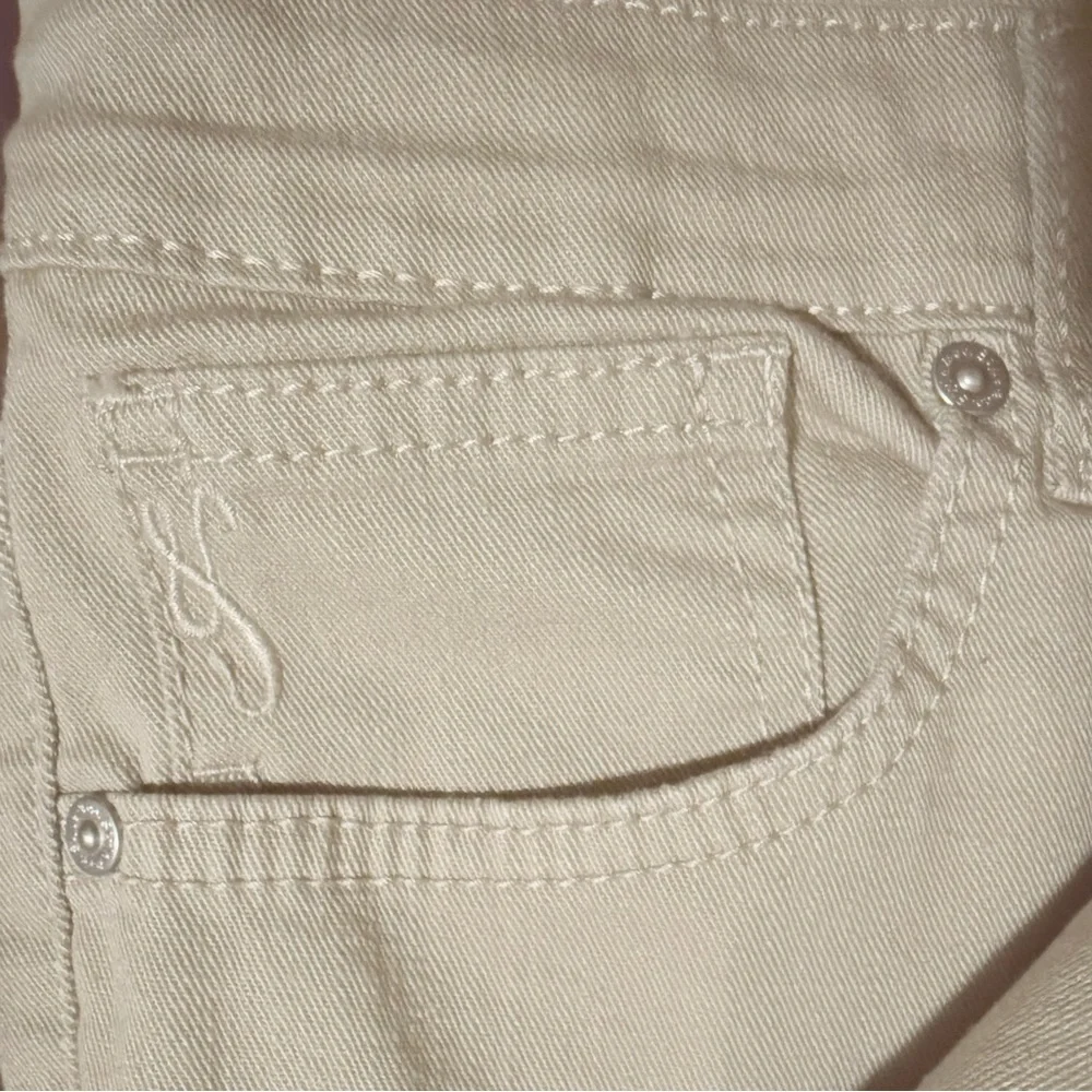 Style & Co Petite Capris 12P Khaki Tummy Control Cuffed Pants Beige Cream Jeans - Picture 5 of 6